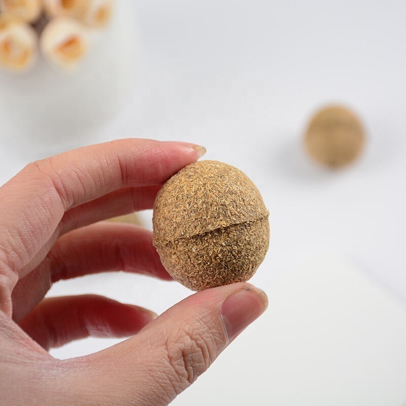 Natural Catnip Edible Treat Ball cat toy Favor Home matatabi ball Chasing Toys Healthy Safe teeth cleaning for Pet Cat Kitten