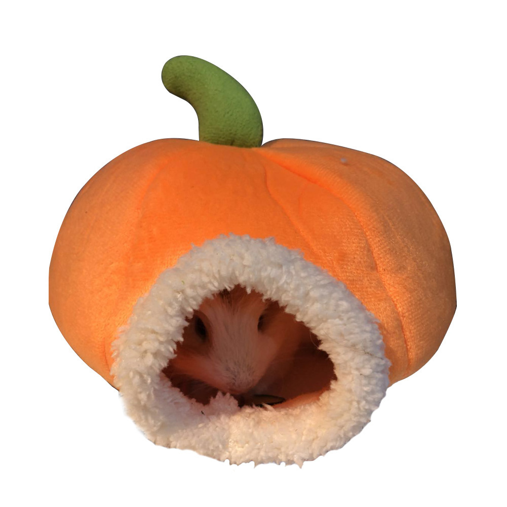 Pumpkin guinea pig bed Halloween squirrel mice rabbit hammock cotton warm mouse ferret rabbit pet bed hamster bed house