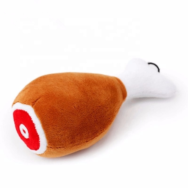 Dog Pet Products New Arrival Pet Chicken Leg Plush Toy Dog Puppy Molar Chew Toy Plush Squeak Sounding Voice Interactive Dogs Toy