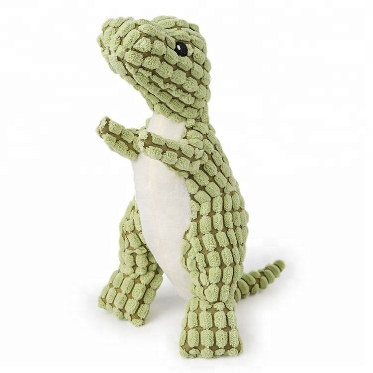 Durable Pet Dog Squeaky Toy Dinosaur shape solid stuff plush Chew Toy for Small Medium Large Dog toy luxury