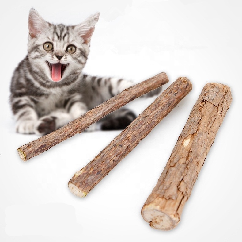 Wholesale factory price cat teeth cleaning chewing natural silvervine matatabi healthy cat toys matatabi sticks