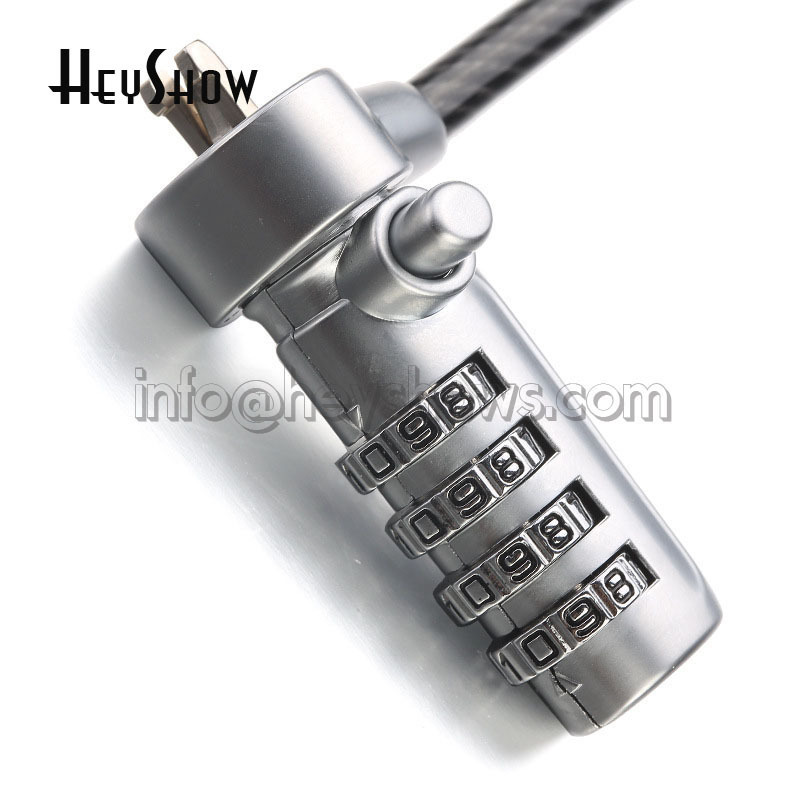 HeyShow 4 Digit Laptop Security Password Lock Cable Computer Steel Wire Anti-Theft Chain Portable Notebook PC Combination Locks