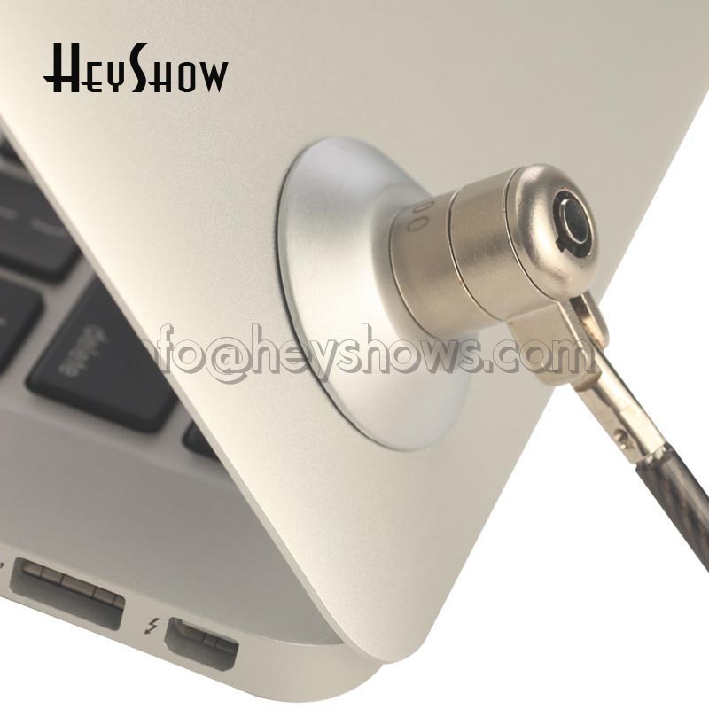 HeyShow 200mm Long 5mm Diameter Steel Wire Laptop Anti-Theft Lock Notebook Security Cable Protections Notebook Security Rope