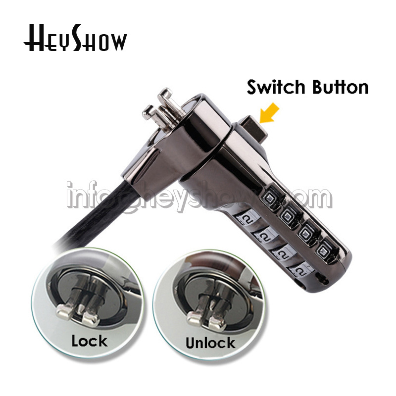 Laptop Security Lock Steel Wire Password Notebook Anti Theft Cable Portable Cable Lock