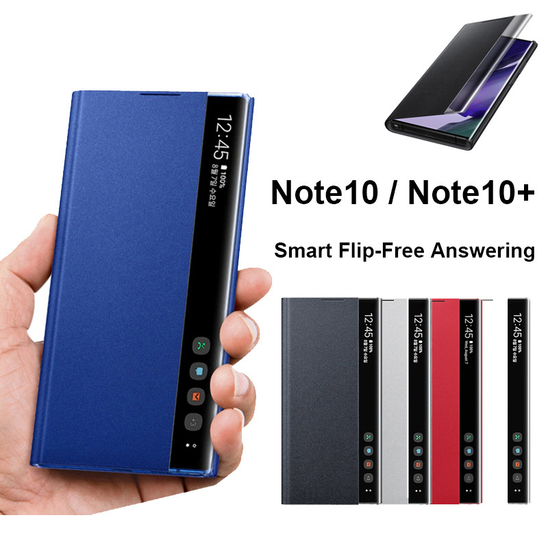 Smart Flip-Free Answering All Inclusive Mirror Phone Case For Samsung Galaxy Note 10 / Note 10+/Plus Protective Leather Cover