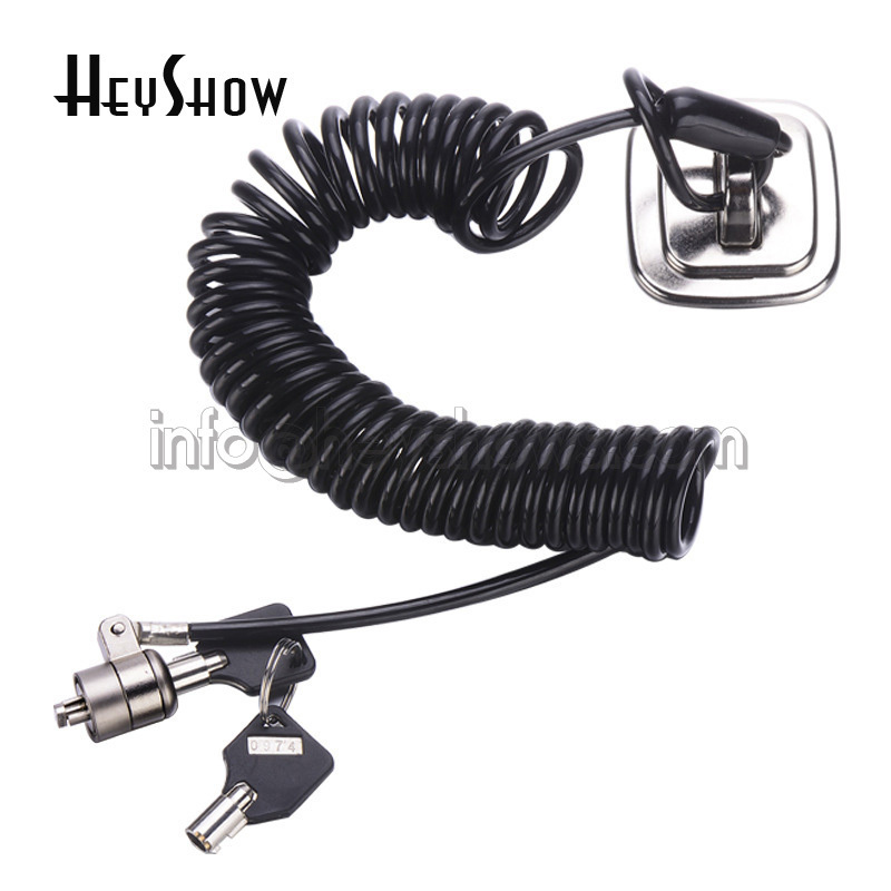 Spring Steel Wire Laptop Lock Computer Security Cable Notebook Anti Theft Coil Rope Cord Black For All PC