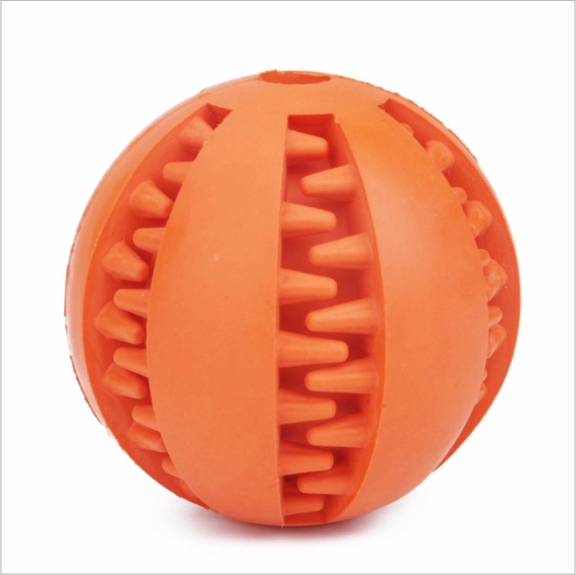 Wholesale Eco-Friendly  Puzzle Round Rubber Leakage Food Animal  Toy Ball Teeth Clean Pet Chew Toys For Dogs