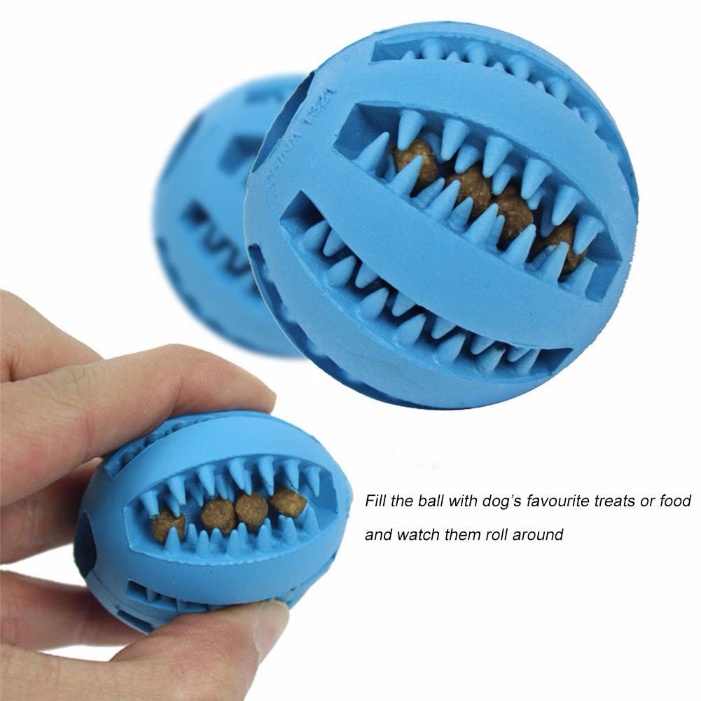 Wholesale Eco-Friendly  Puzzle Round Rubber Leakage Food Animal  Toy Ball Teeth Clean Pet Chew Toys For Dogs