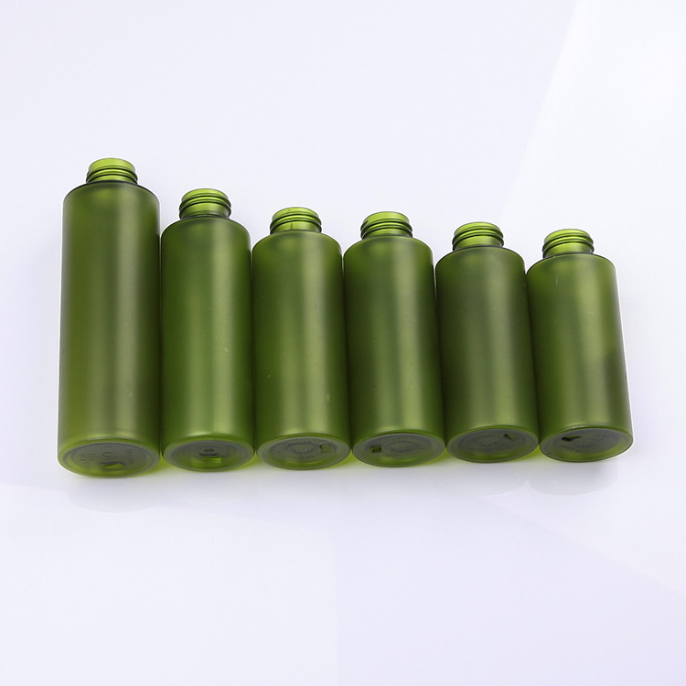 Eco friendly skincare bamboo cosmetic packaging with green PET bottle