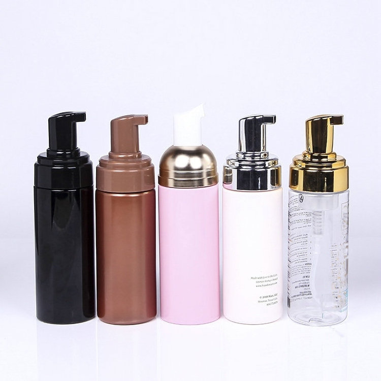 100/150/200ml PET foam pump bottle in gold/silver/ other colors pump;  bubble cleanser foam soap bottle, foam spray bottle