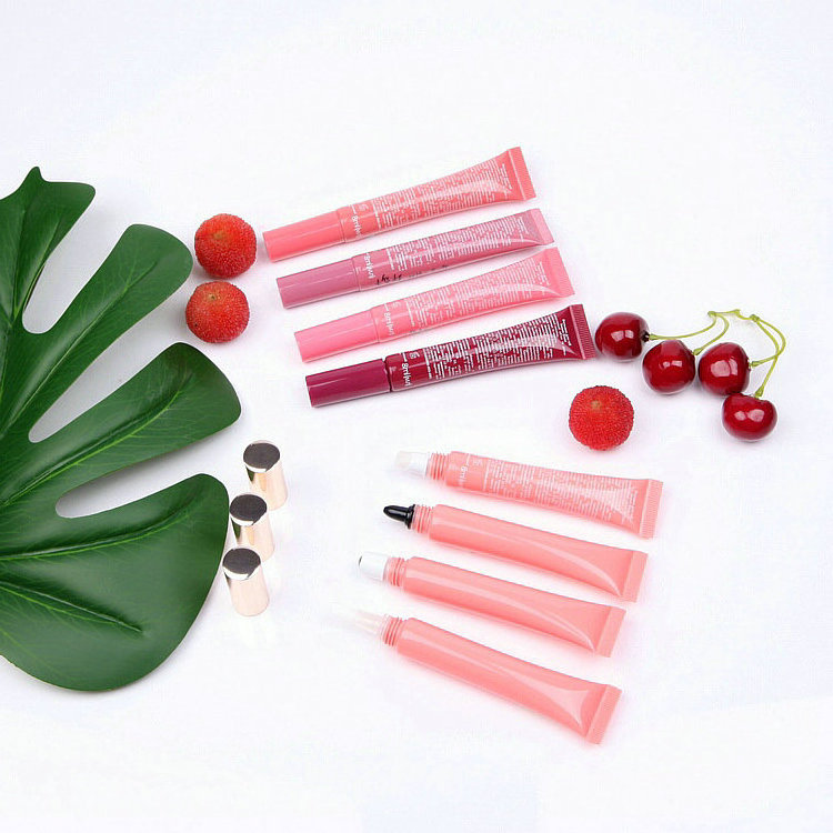 Different applicator brush cosmetic lipstick tube, liquid lip gloss tube, custom made lip balm tube