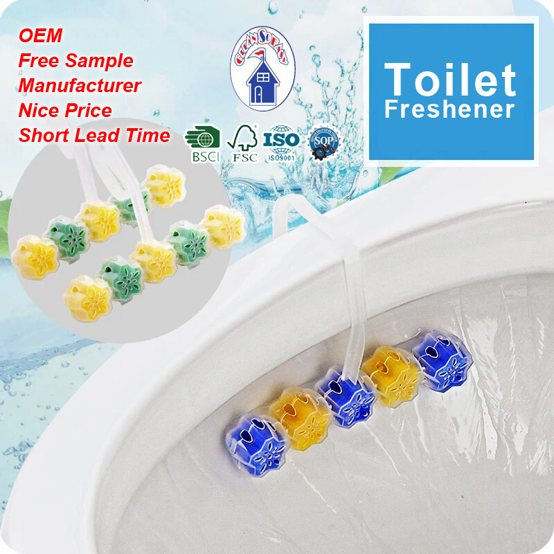 Toilet Bowl Cleaner 5 in 1 Rim Hanger Deodorant Cleaner Solid Air Freshener Indoor Bathroom Cleaners