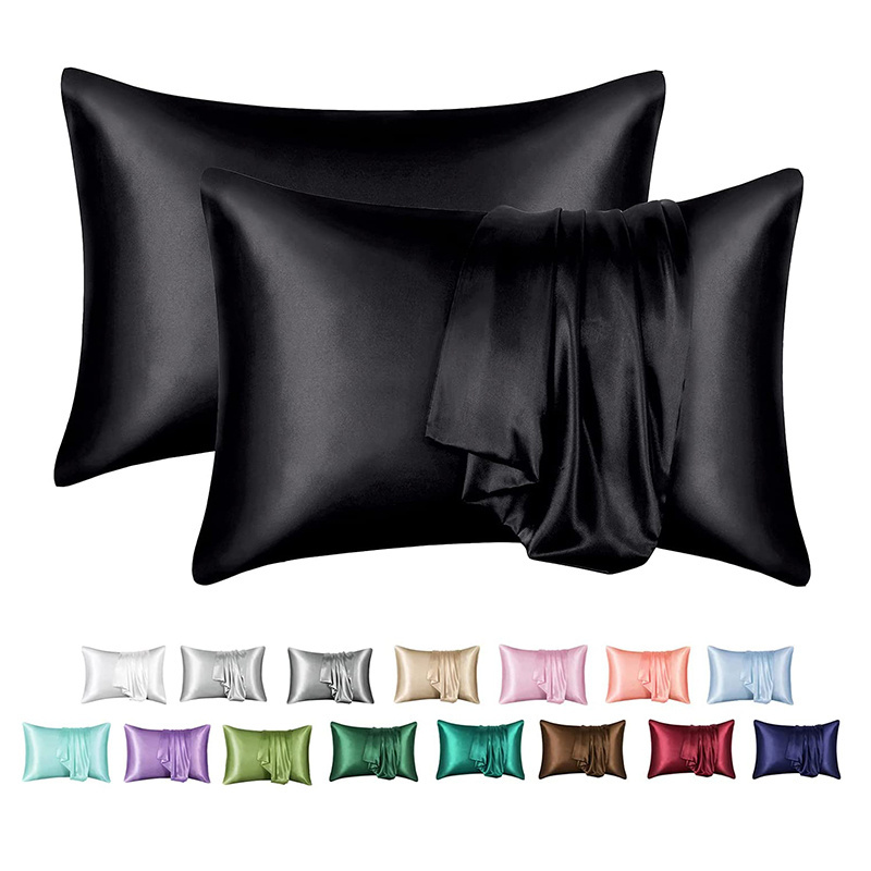 Custom Super Soft Silk Satin Hotel Bed Home Pillowcase Luxury Silk Pillow Cases