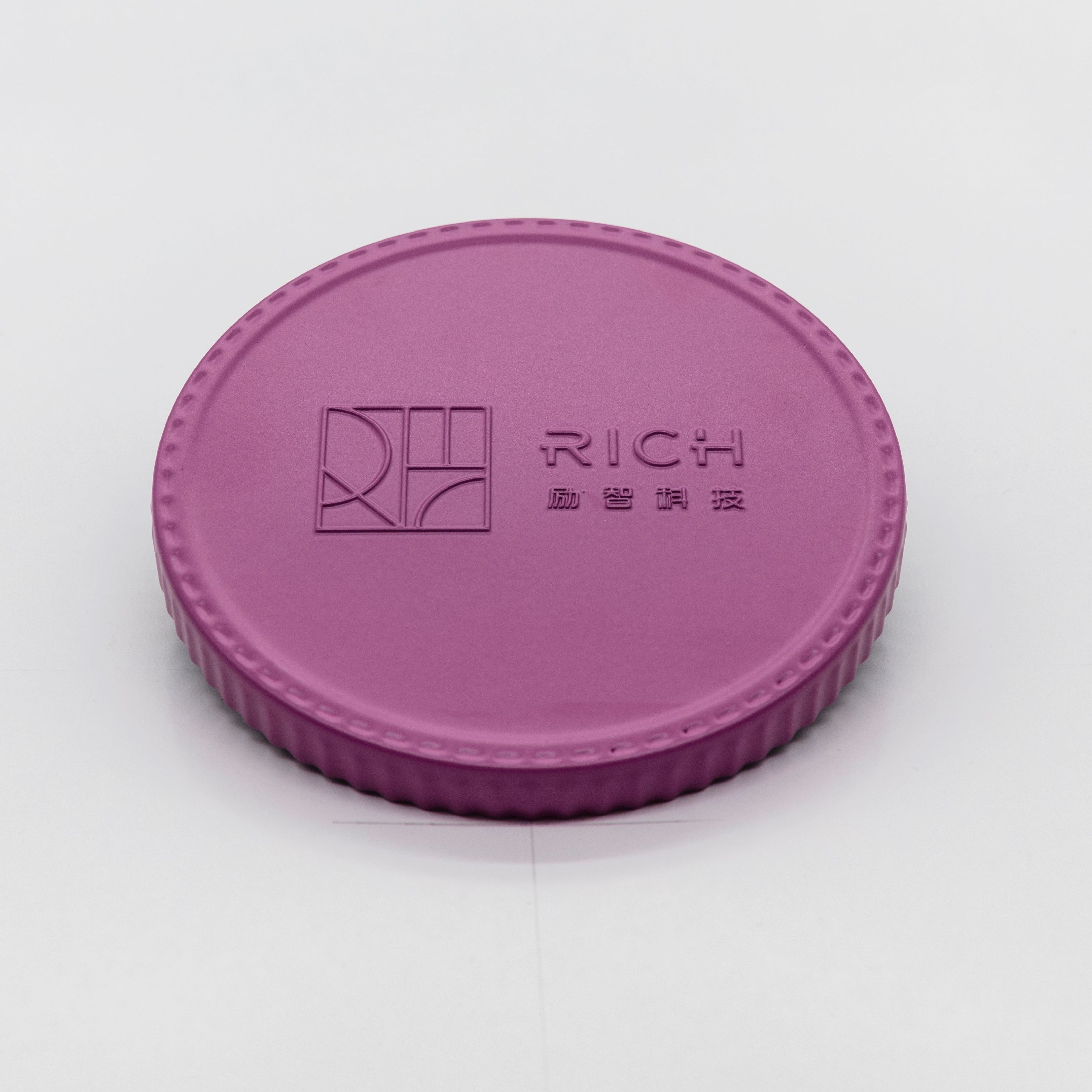 Violet Powder Coating Metal Lid for Candle Jar Elegant Bottle Closures