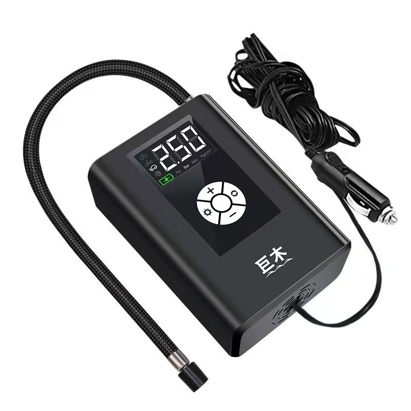 Bicycle Car Tire Mini Air Pump Rechargeable Cordless Tyre Inflator Digital Tire Inflator With Pressure Gauge