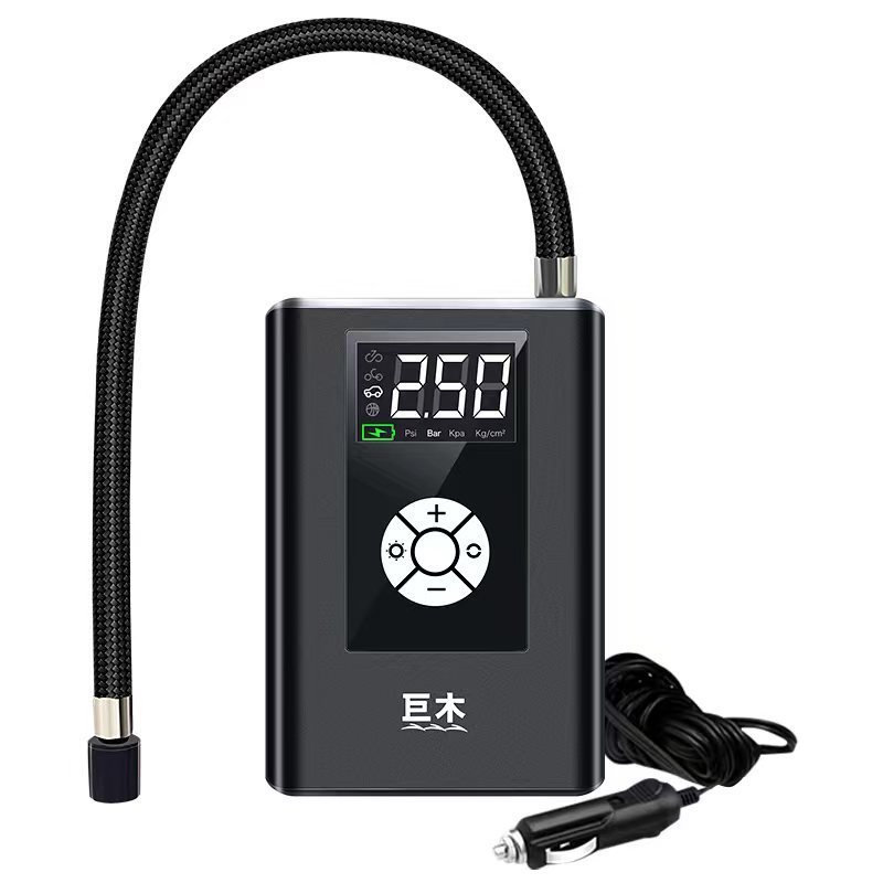 Bicycle Car Tire Mini Air Pump Rechargeable Cordless Tyre Inflator Digital Tire Inflator With Pressure Gauge