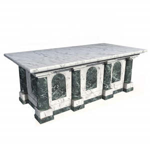 Hand carving marble church altar marble gold altar indoor marble table antique altar