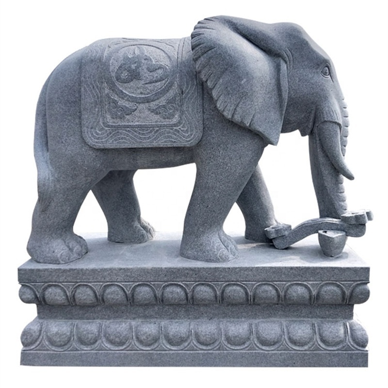 Grey granite elephant statue stone grndean stone elephant indian stone elephant statues