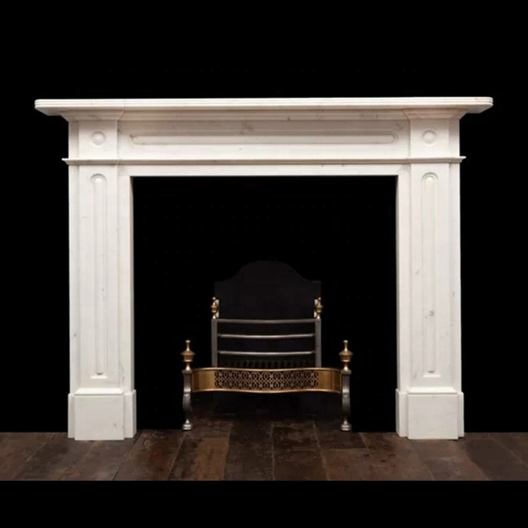 Fireplace mantle of natural stone marble fireplace decoration white marble fireplace stove surround