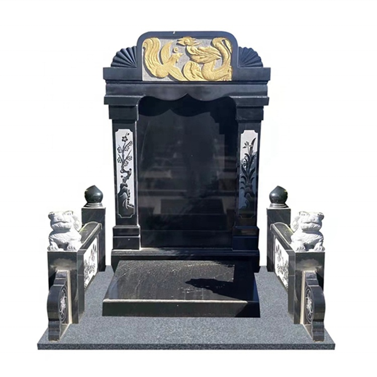 Black marble tombstone natural real black granite headstone monument cheap tombstones orion tombstone designs and prices