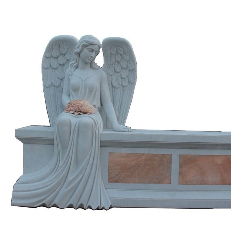 White marble headstones outdoor baby headstones guitar headstones angel statue tombstone