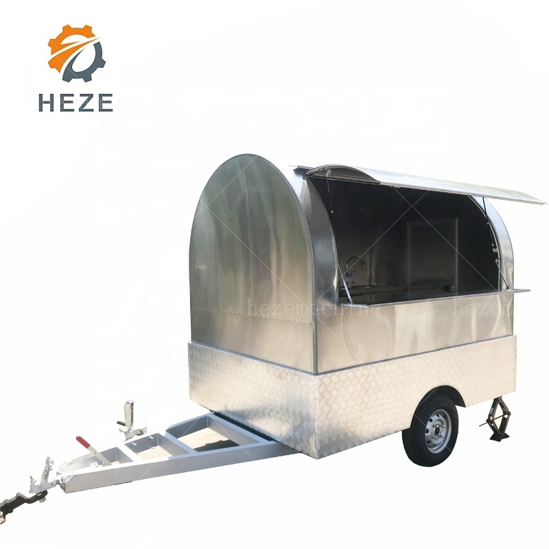 China Hot Selling Fast Street Vending Carts Mobile Round Foodtrailer