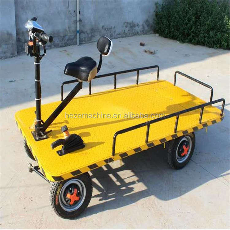 1000kg Load Electric Platform Cargo Carrier Trolley Heavy Loading Transport Cart moving carts With 4 Wheels