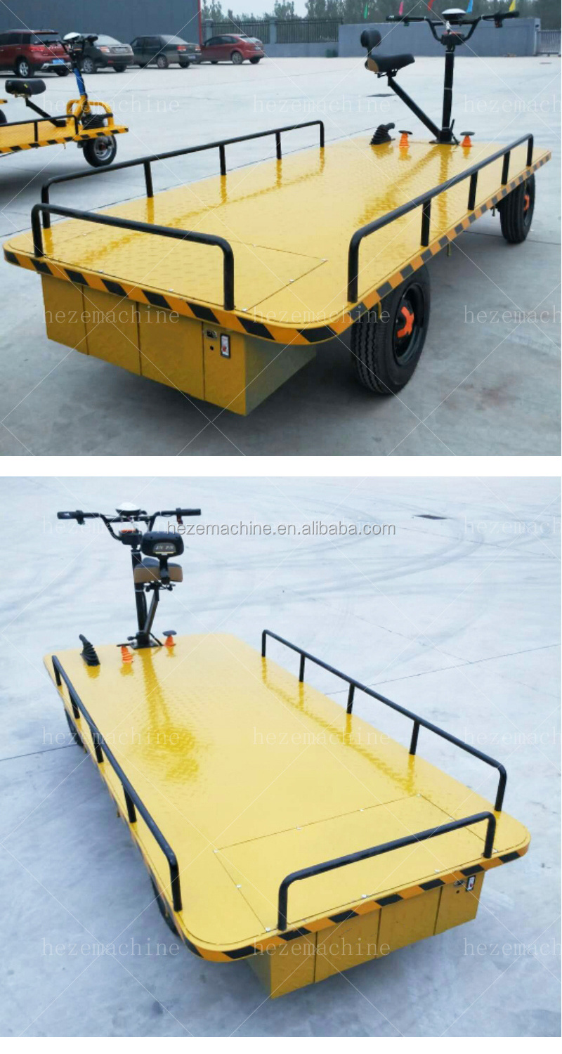 1000kg Load Electric Platform Cargo Carrier Trolley Heavy Loading Transport Cart moving carts With 4 Wheels