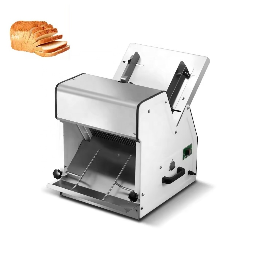 Commercial Mechanical Stainless Steel 304 Hotdog Hamburger Bread Cutting Burger Bun Slicer Machine