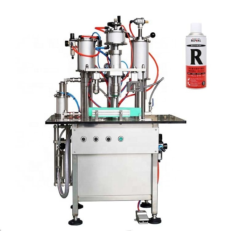 Spray Bottle Liquid Filling Machine,Aerosol Filling Machine Gas Machine Filling Spray Oxygen Aerosol Can Filler