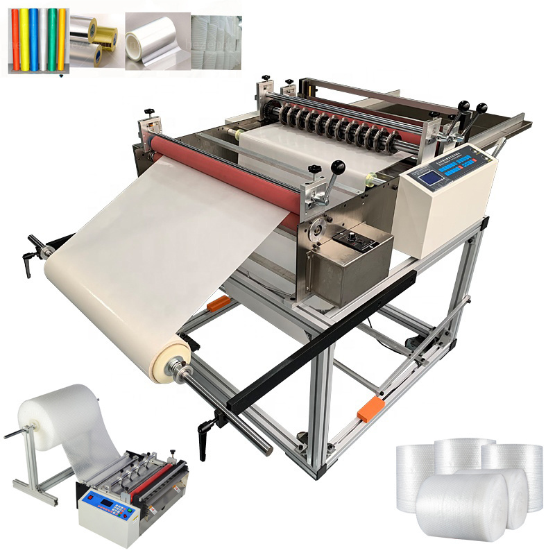 Automatic Paper Bubble Plastic Flim PVC Roll To Sheet Cutter Aluminum Foil Cutting Machine Strip Vinyl Roll Sheet Cutter Price