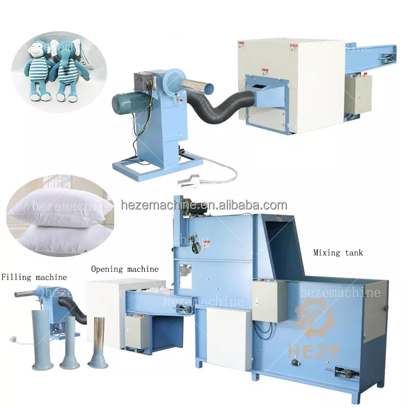 Automatic Polyester Bale Fiber Opening Pillow Filling Stuffing Blower Machine Polyest Fiber Fill Opener Carding Machine