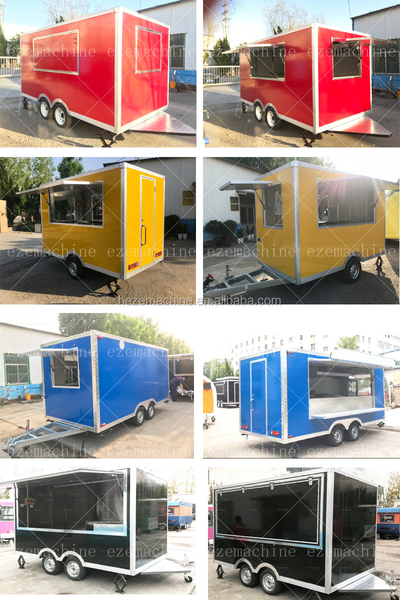 Best-selling Popular Food Vending Truck Luxury Type 2 Axles 4 Wheels Mobile Food Truck