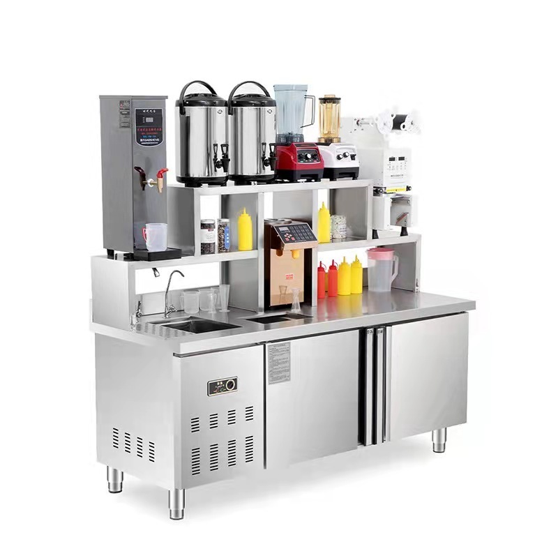 New Design Bubble Tea Equipment Bar Milk Tea Counter For Tea Shop