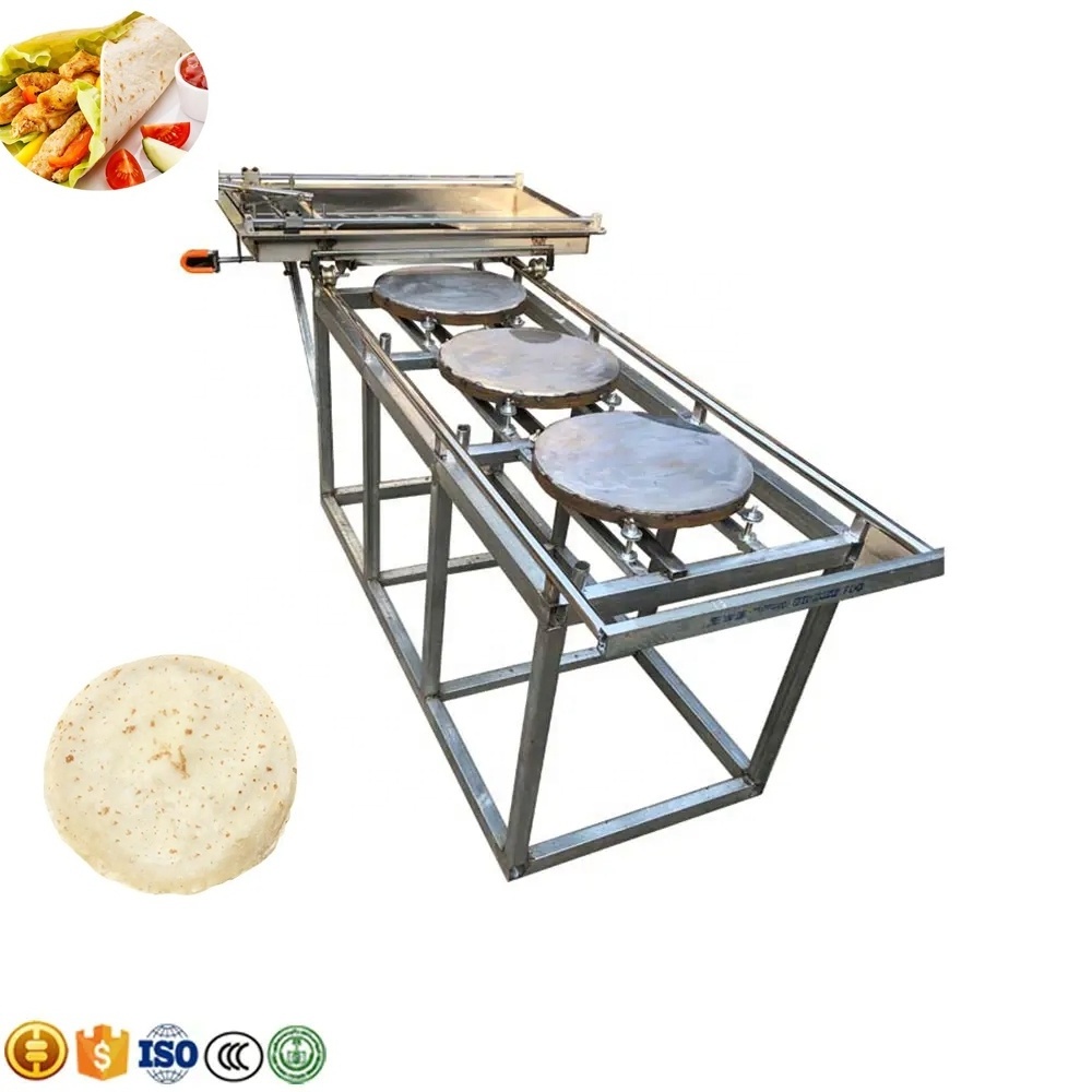 Hand Push Type Dosa Baking Machine Thin Tortilla Pancake Bread Baker Enjera Making Machine With Low Price On Sale