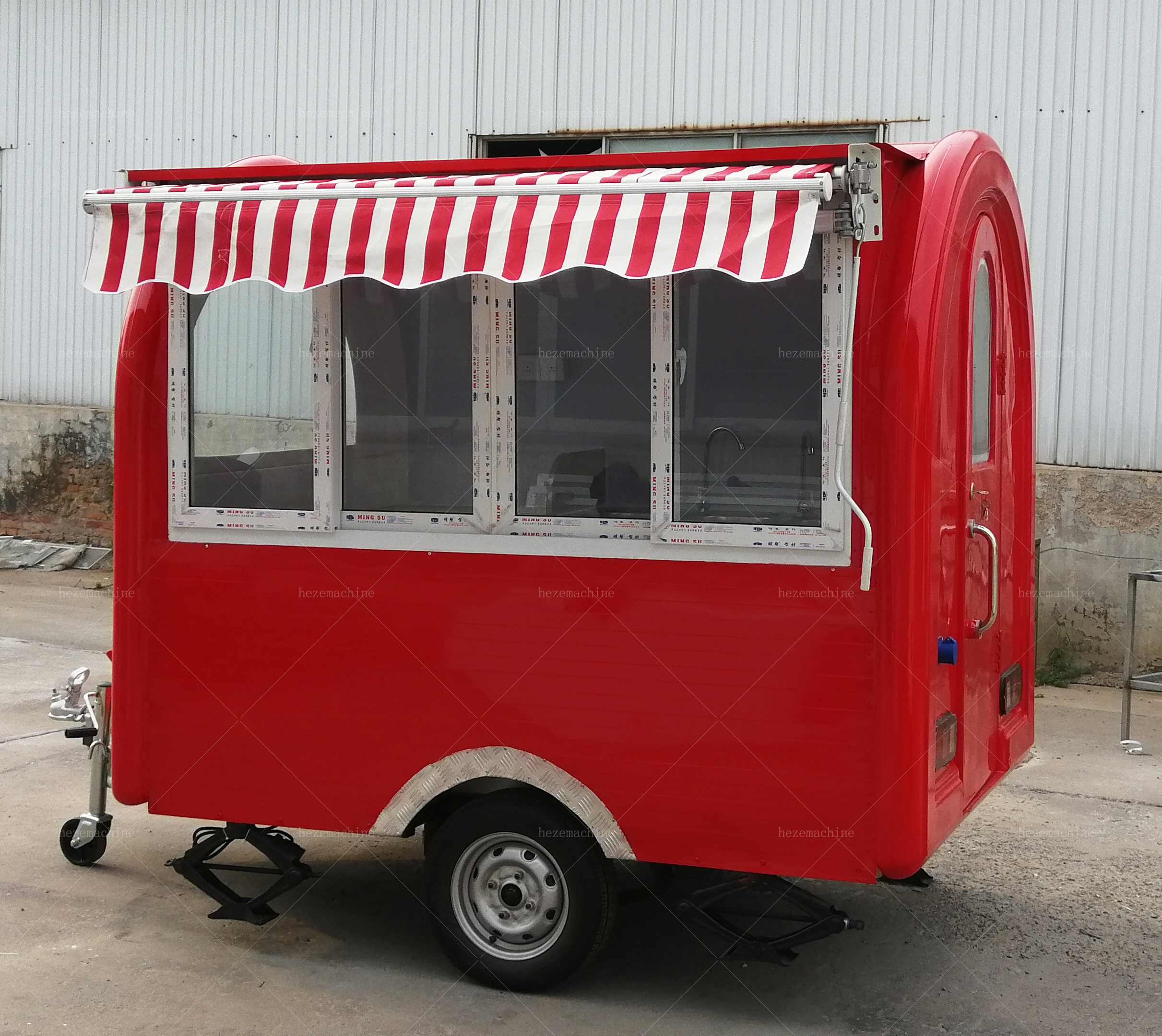 Outdoor mobile fast food coffee vending kiosk hamburgers carts snacks fruit carts