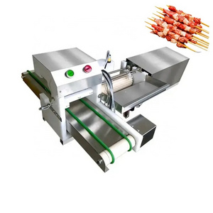 New Good Automatic Satay Skewer Machine Souvlaki Meat Beef Chicken Pork Skewer Machine Beef Kebab String Machine