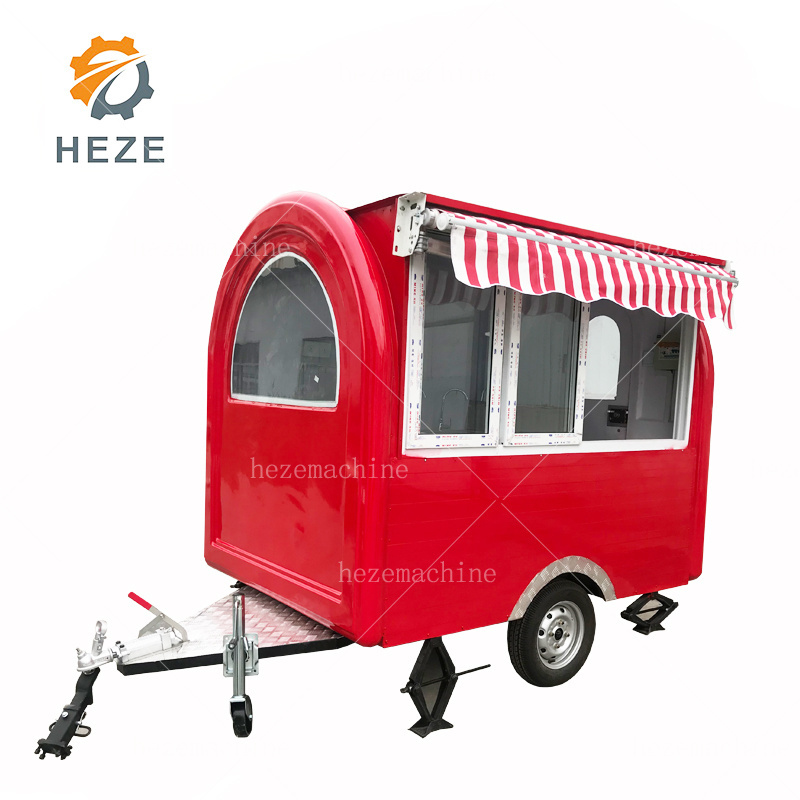 Outdoor mobile fast food coffee vending kiosk hamburgers carts snacks fruit carts