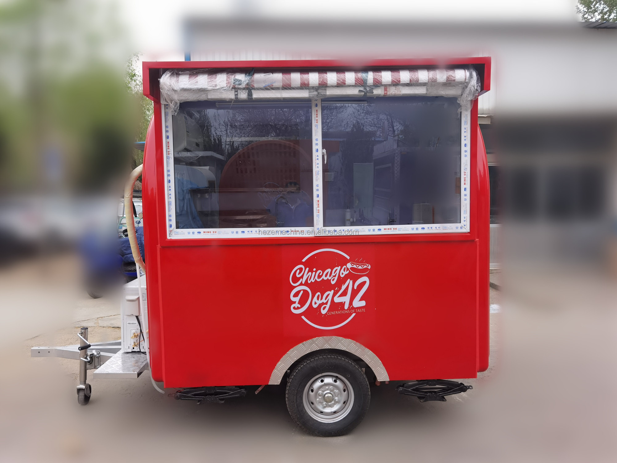 food cart electric motorbike red hamburger carts mobile coffee food truck