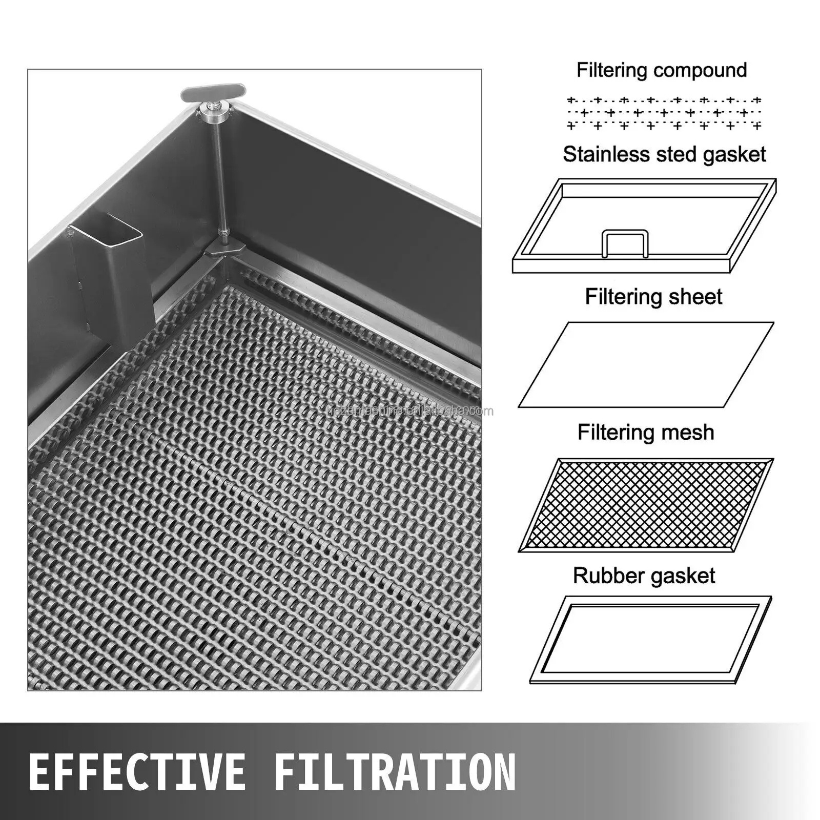 40 L Commercial Mobile Fryer Filter 80 Lbs/10.56 Gal Capacity Oil Filtration System Frying Oil Filter Machine For Restaurant