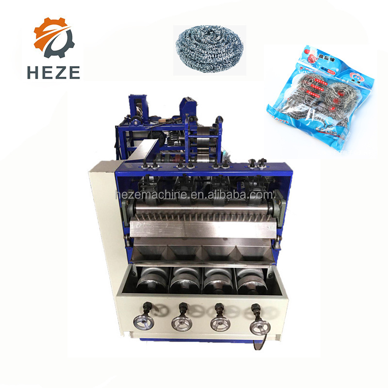 Stainless Steel Scrubber Making Machine Pakistan / Wire Cleaning Ball Machine / Plastic Scrubber Making Machine