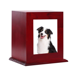 Photo Frame Design Red Pet Funeral Memorials & Funerary Caskets Supplies Caskets  Box Wooden Pet Urn