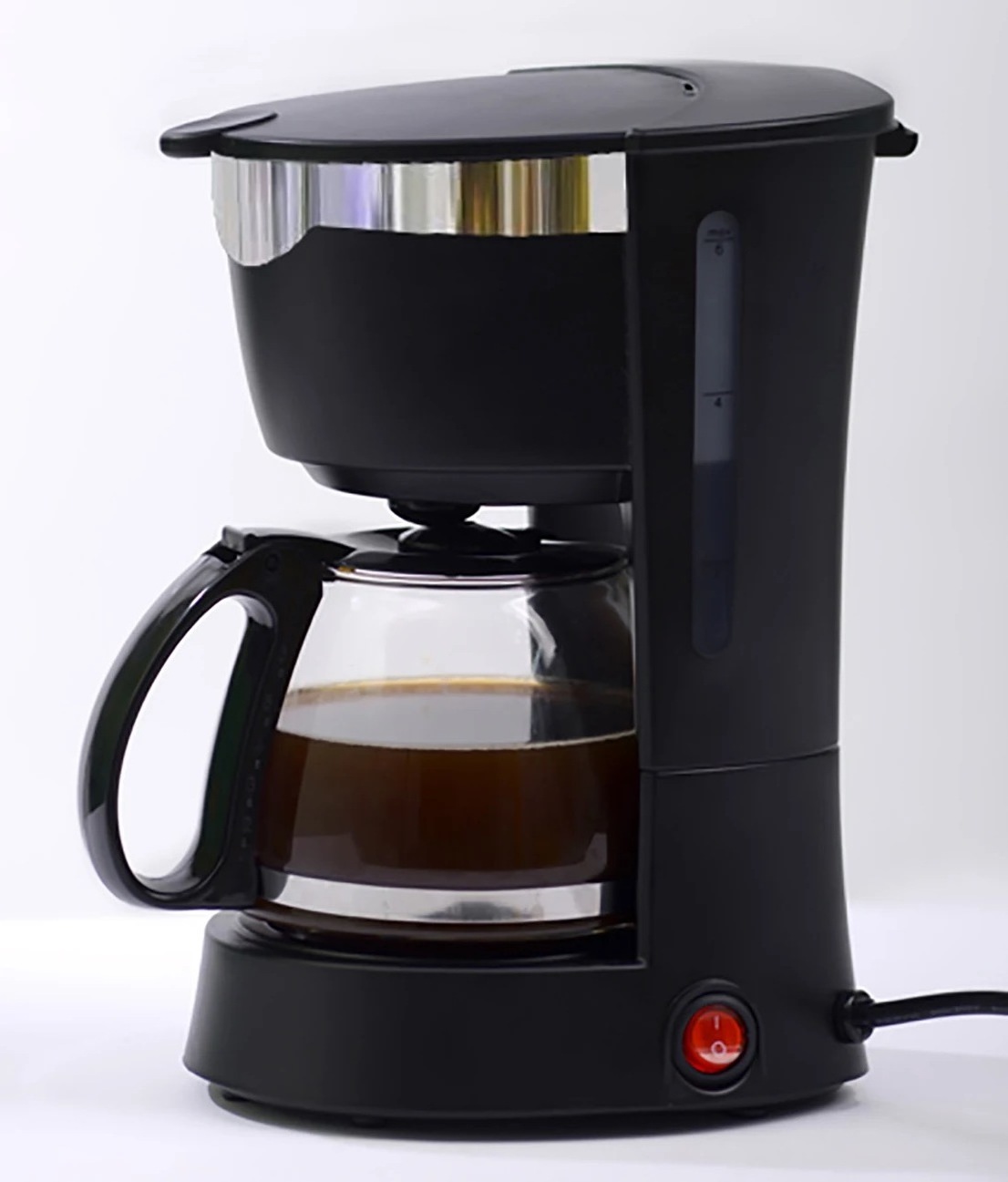 American hotel 4-6 cups 0.6L 650W automatic drip coffee makers black color drip coffee machine