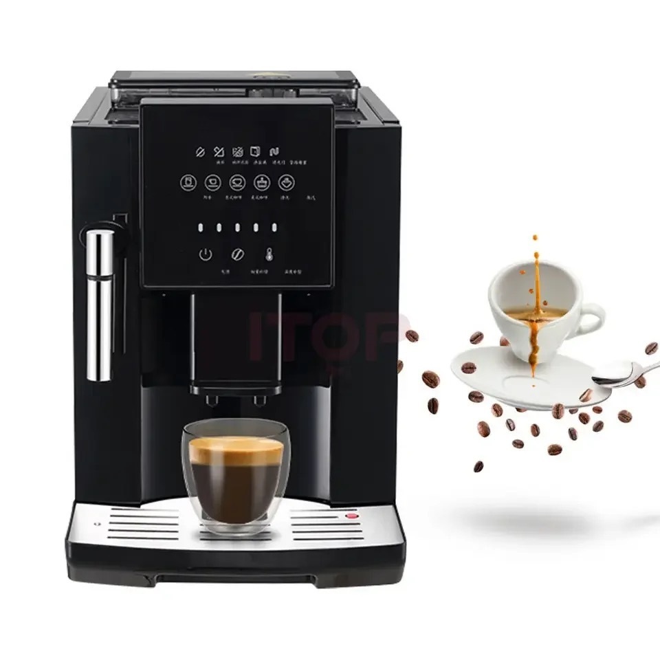 Commercial Electric 3 In 1 Coffee Machine  Automatic Home Espresso Coffee Makers Machines With Bean Grinder