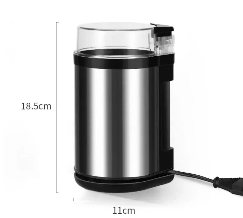 Stainless Steel coffee Grinder One Touch Push-Button Control 2/3 Cup Coffee Bean Capacity