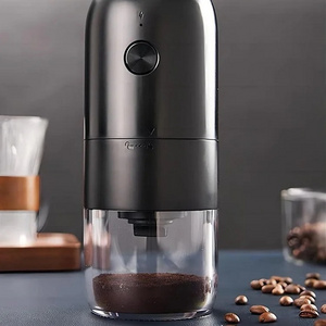 Portable Electric Burr Coffee Grinder Small Electric Rechargeable Mini Coffee Grinder 30 Usb 12v ABS Black White Molino De Cafe