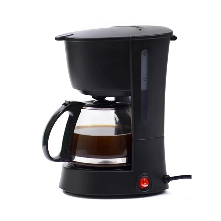 American hotel 4-6 cups 0.6L 650W automatic drip coffee makers black color drip coffee machine