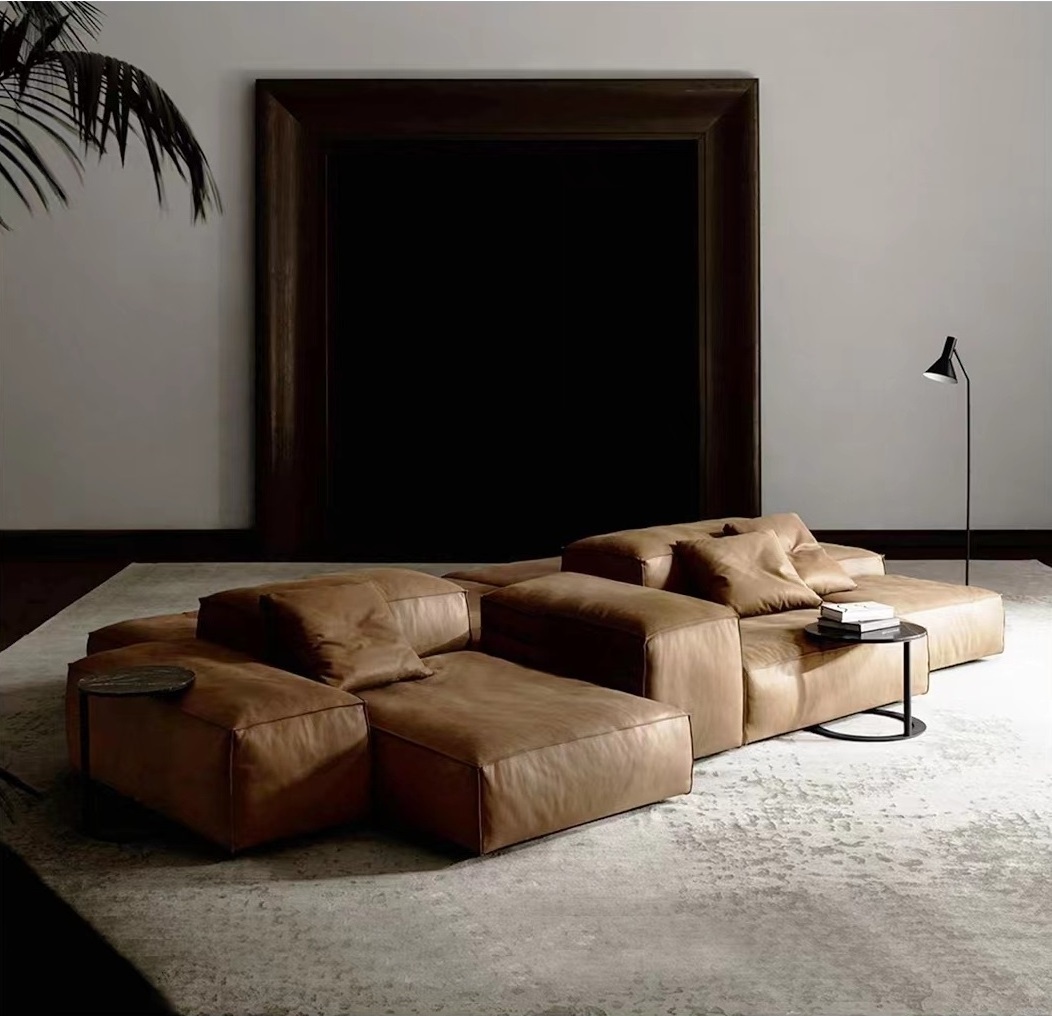 Italian Minimalist Living Room Furniture Multi-Configuration DIY module combine designer sofa