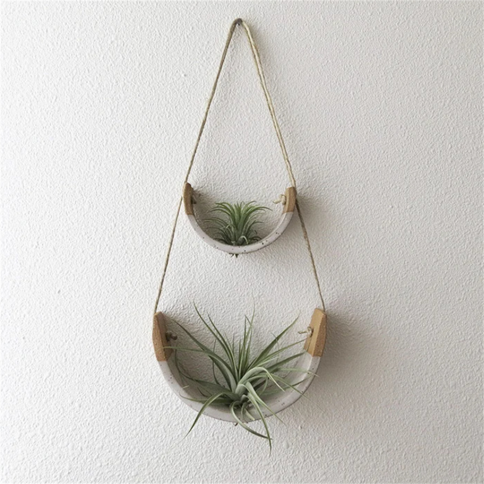 Custom Home Decoration Handmade Plant Hangers Indoor Outdoor Wall Hanging Planter Basket Flower Pot Holder