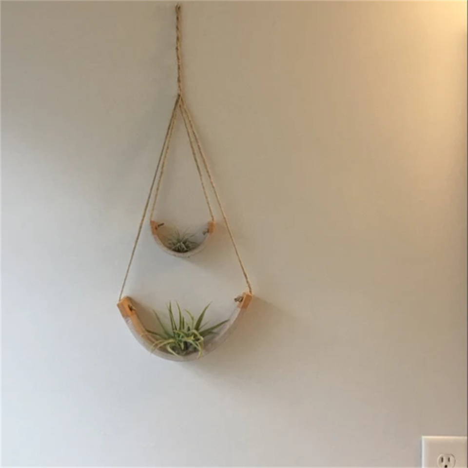 Custom Home Decoration Handmade Plant Hangers Indoor Outdoor Wall Hanging Planter Basket Flower Pot Holder